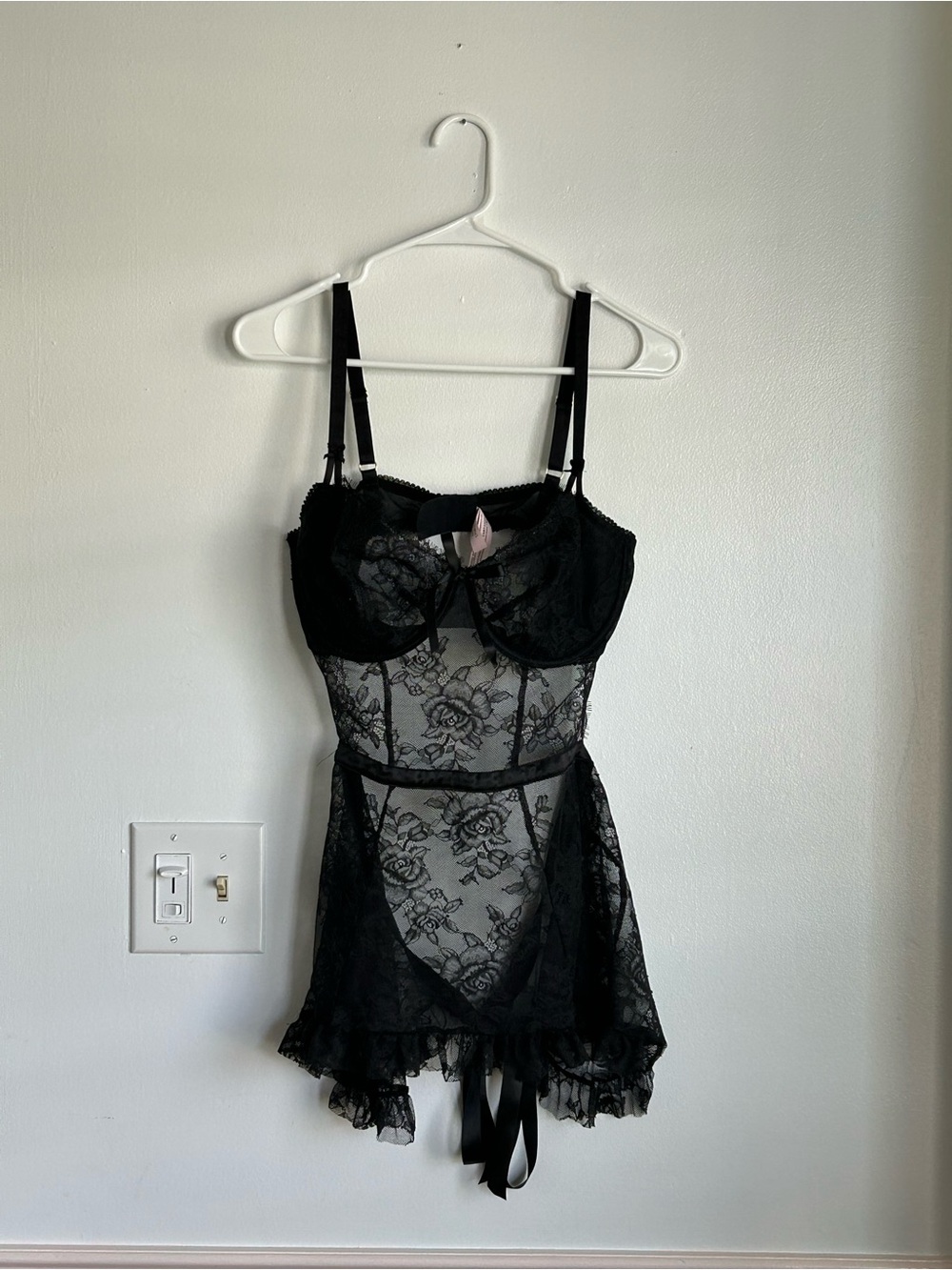 Victoria’s Secret Black Lace Lingerie TeddySize XL